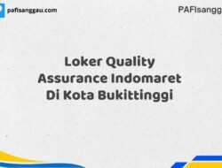 Loker Quality Assurance Indomaret Di Kota Bukittinggi Tahun 2025 (Jangan Sampai Kehabisan)