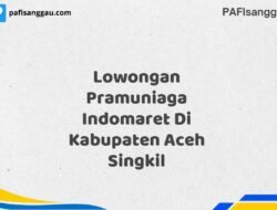 Lowongan Pramuniaga Indomaret Di Kabupaten Aceh Singkil Tahun 2025 (Segera Daftar Sebelum Terlambat)
