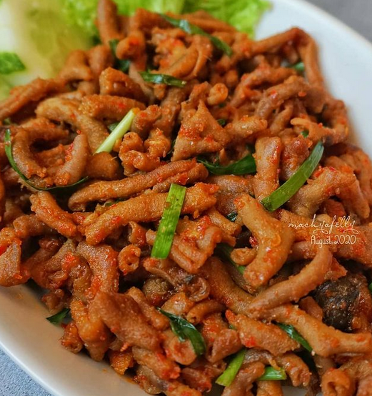 resep masakan usus ayam pedas